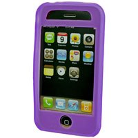 Silicone Rubber Jelly Case for Apple iPhone 3G - SOLID PURPLE