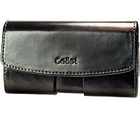 Omega Horizontal Case with Removable Spring Clip & Swivel Clip for Apple iPhone 3G - Black