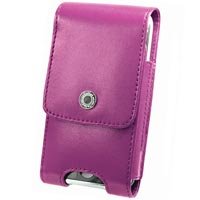 Purple Vertical Noble Case with Removable Spring Clip & Swivel Clip for Apple iPhone 3G
