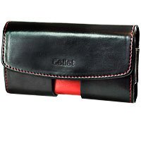 Red Omega Horizontal Case with Cellet Removable Spring Clip & Swivel Clip for Apple iPhone 3G