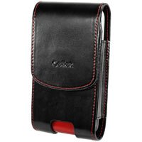 Red Omega Vertical Case with Removable Spring Clip & Swivel Clip for Apple iPhone 3G