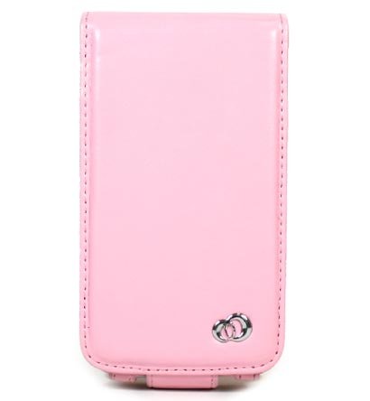 VERTICAL Leather Carrying Case Cover for Apple iPhone 3G - PINK
