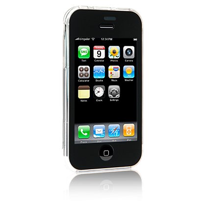 iPhone 3G Hard Plastic Shield Protector Case w/ Touch Screen Protector & Swivel Belt Clip - CLEAR