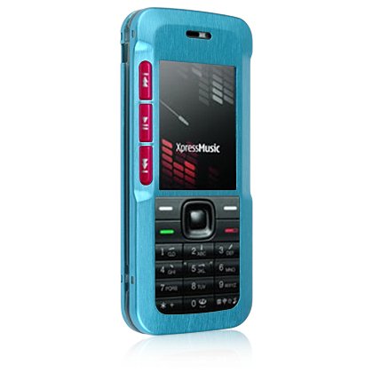 Hard Aluminum Shield Protector Case for Nokia 5310 Cell Phone - Blue