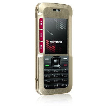 Hard Aluminum Shield Protector Case for Nokia 5310 Cell Phone - Gold