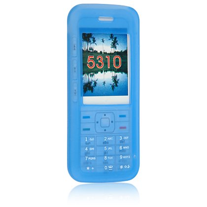 Silicone Skin Cover Case for Nokia 5310 Cell Phone - Blue