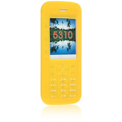 Silicone Skin Cover Case for Nokia 5310 Cell Phone - Yellow