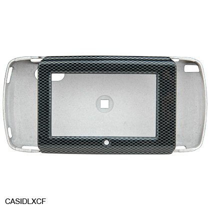 Crystal Shield Protector Case for Sidekick LX Cell Phone - Black Carbon Fiber