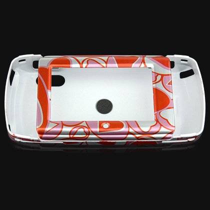 Crystal Shield Protector Case for Sidekick LX Cell Phone - Red Hearts