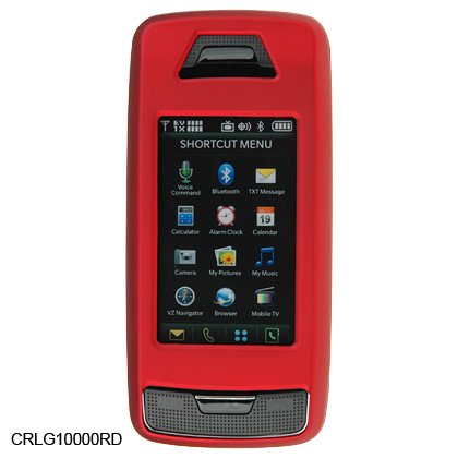 Red Rubber Shield Protector Case for LG VX10000 Voyager