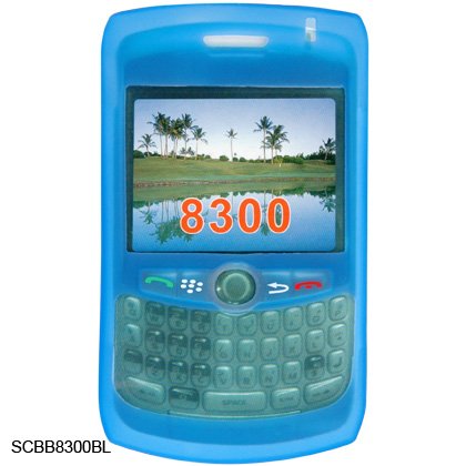 Soft Silicone Skin Cover Case for BlackBerry Curve 8300 - Blue