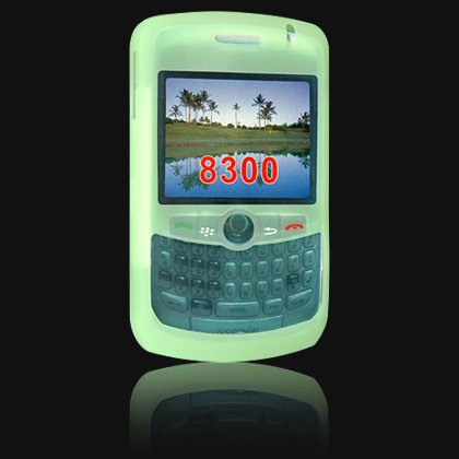 Soft Silicone Skin Cover Case for BlackBerry Curve 8300 - Green