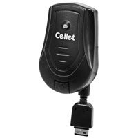Black Retractable Travel Charger for Samsung BlackJack II i617