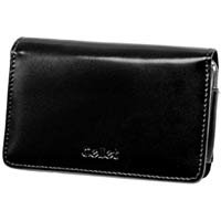 Black Wallet Case For Samsung Instinct M800 with Removable Spring Clip & Swivel Clip
