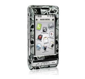 Hard Plastic Shield Protector Faceplate Case for LG DARE VX-9700 - BLACK SKULL