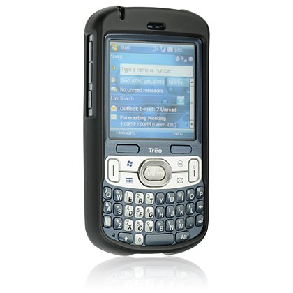 Hard Plastic Shield Protector Faceplate Case w/ Belt Clip for Palm Treo 800w - BLACK