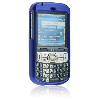 Hard Plastic Shield Protector Faceplate Case w/ Belt Clip for Palm Treo 800w - BLUE
