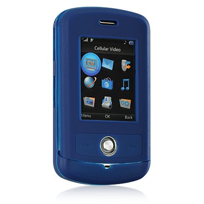 Silicone Skin Cover Case for LG Shine CU720 - Blue