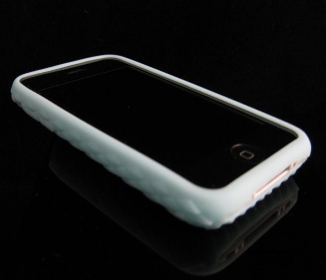 Baby Blue Premium High-Grade Textured Soft Rubber Silicone Skin Cover Case for Apple iPhone 3G
