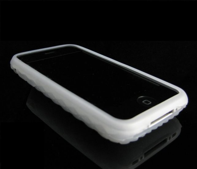 CLEAR Premium High-Grade Textured Soft Rubber Silicone Skin Cover Case for Apple iPhone 3G