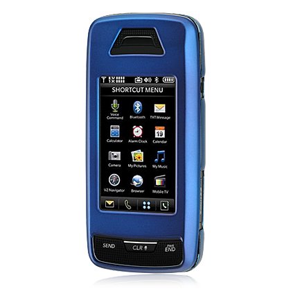 Blue Hard Plastic Shield Protector Case for LG VX10000 Voyager