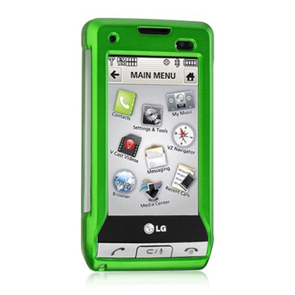 Hard Plastic Shield Protector Faceplate Case for LG DARE VX-9700 - GREEN
