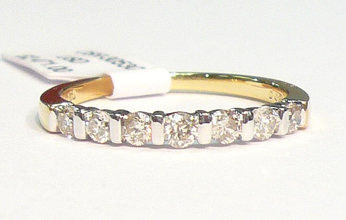 18K Yellow Gold 0.38cts. Diamond Wedding Band