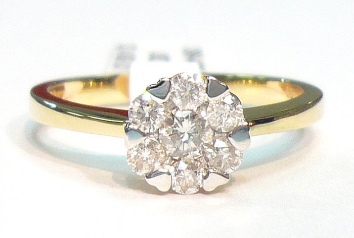 18K Yellow Gold 0.36cts. Diamond Ring