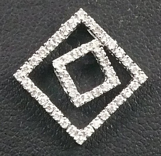 18K White Gold 0.26cts. Diamond Pendant
