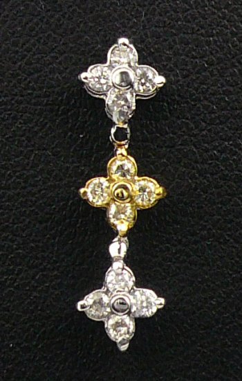 18K White & Yellow Gold 0.28cts. Diamond Pendant