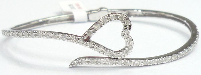 18K White Gold 0.75cts. Diamond Bangle