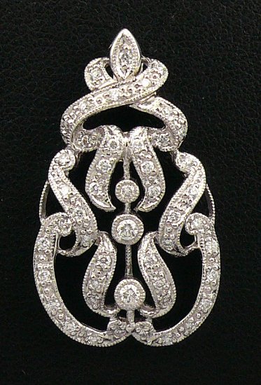18K White Gold 0.35cts Diamond Pendant
