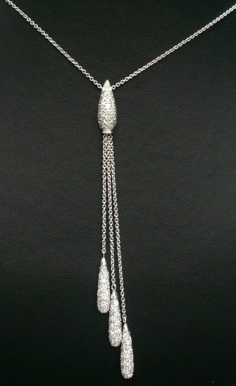 18K White Gold 2.50cts Diamond Necklace