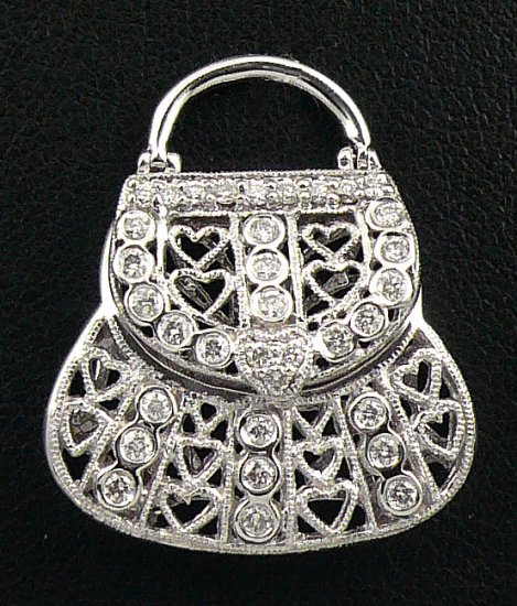 18K White Gold 0.33cts Diamond Pendant