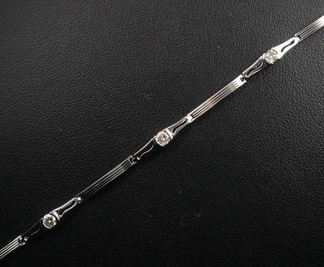 18K White Gold 0.19cts Diamond Bracelet