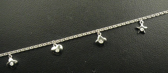 18K White Gold 0.11cts Diamond Bracelet