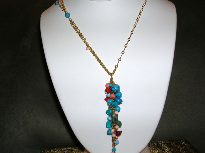 Gold drop necklace