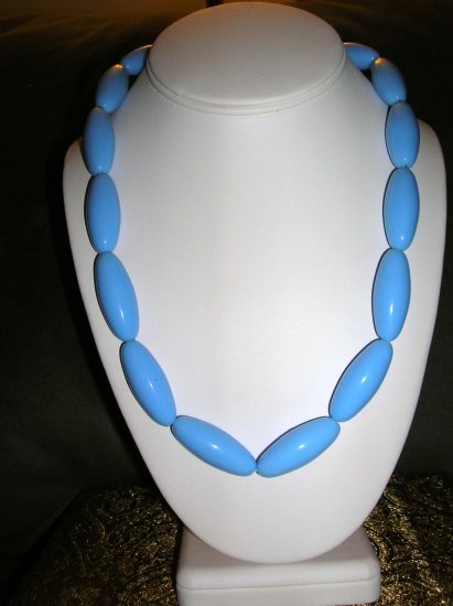 Light blue beaded necklace