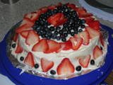 Strawberry/blueberry cake