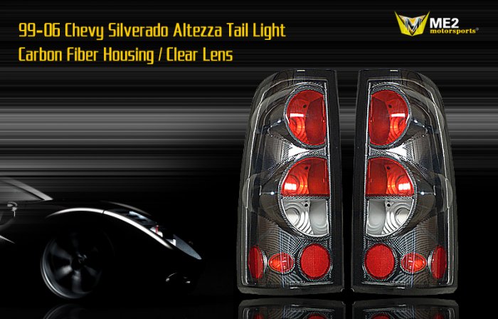 99-06 CHEVY SILVERADO ALTEZZA TAIL LIGHT CARBON FIBER