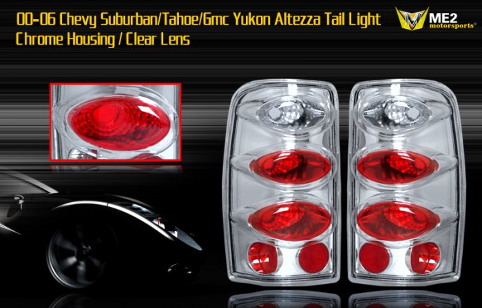 00-06 SUBURBAN/TAHOE/YUKON ALTEZZA TAIL LIGHT CHROME/CL