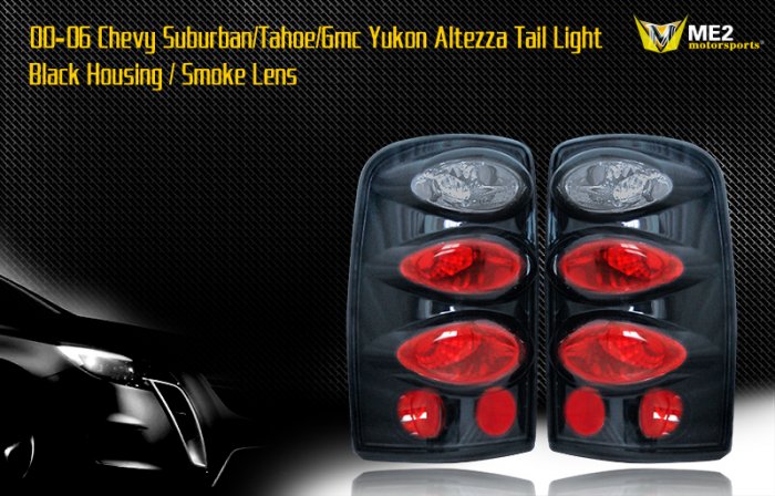 00-06 SUBURBAN/TAHOE/YUKON ALTEZZA TAILLIGHT BLK/SMOKE