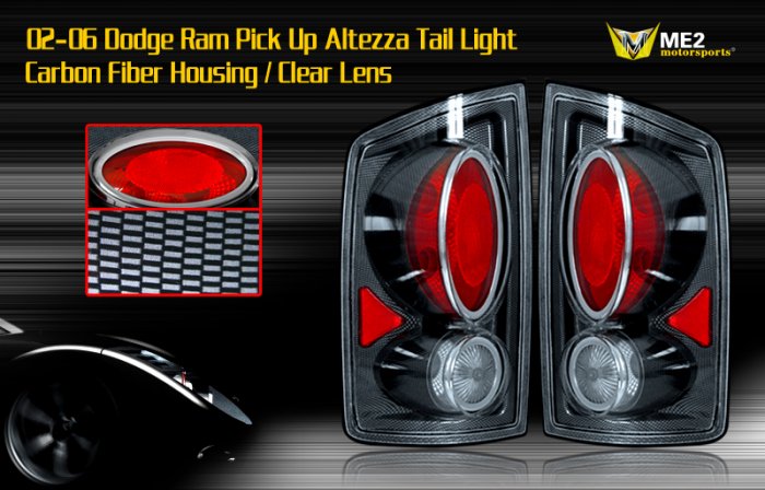 02-06 DODGE RAM PICK UP ALTEZZA TAIL LIGHT CARBON FIBER