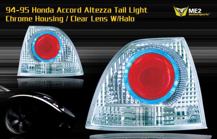 94-05 HONDA ACCORD ALTEZZA TAIL LIGHT HALO LED CHROME
