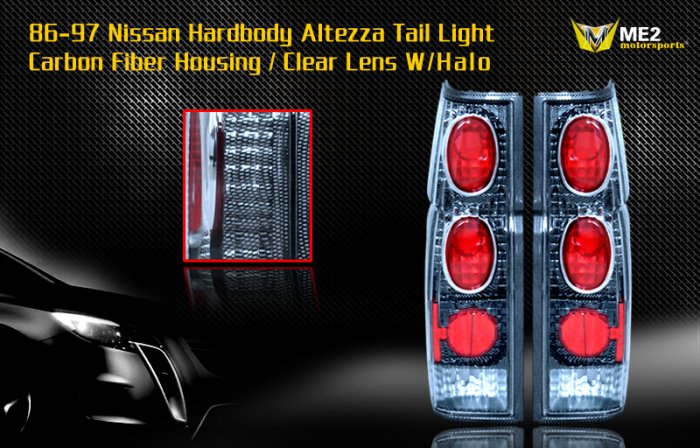 86-97 NISSAN HARDBODY ALTEZZA TAIL LIGHT CARBON FIBER