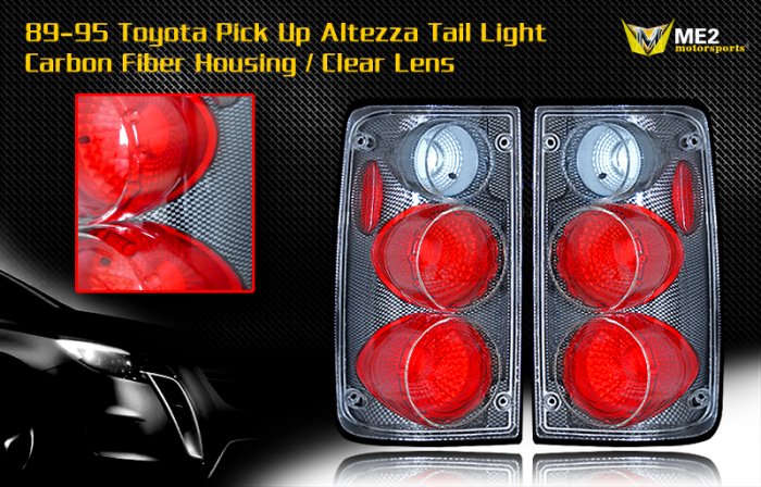 89-95 TOYOTA PICK UP ALTEZZA TAIL LIGHT CARBON FIBER
