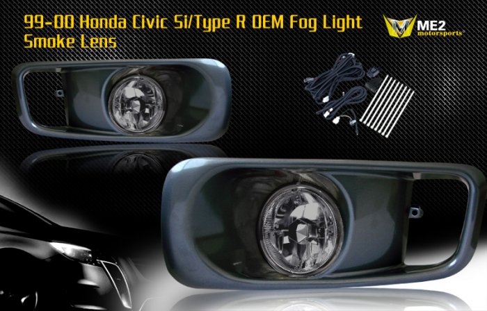 99-00 HONDA CIVIC SI/TYPE R JDM FOG LIGHT SMOKE