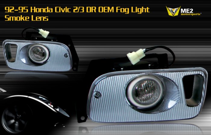 92-95 HONDA CIVIC 2/3 DR JDM FOG LAMPS LIGHT SMOKE