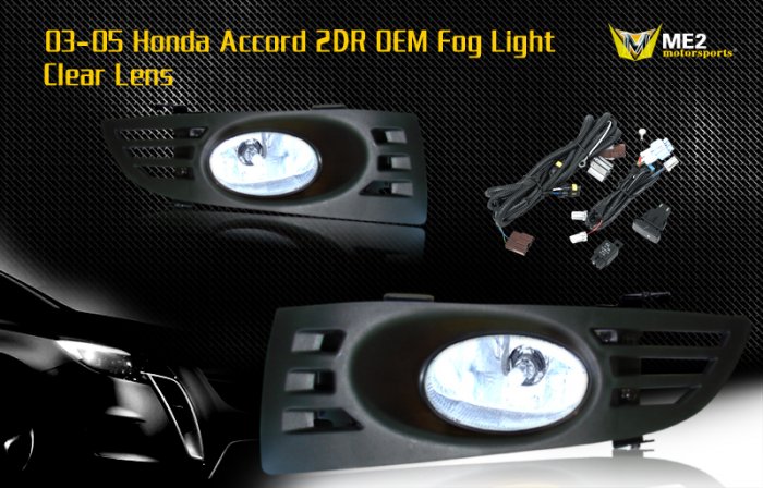 03-05 HONDA ACCORD 2DR JDM FOG LIGHT - CLEAR
