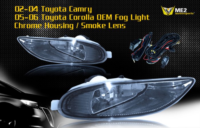 02-04 TOYOTA CAMRY / 05-06 COROLLA JDM FOG LIGHT SMOKE